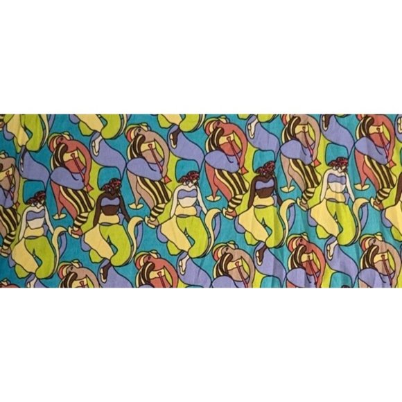 FLAX sleeveless summer Maxi Rayon abstract women art‎ print size L - Picture 6 of 6
